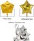 Black Gold Big Balloons Star Foil Mylar Helium Balloons for Party Decorations, Pack of 20